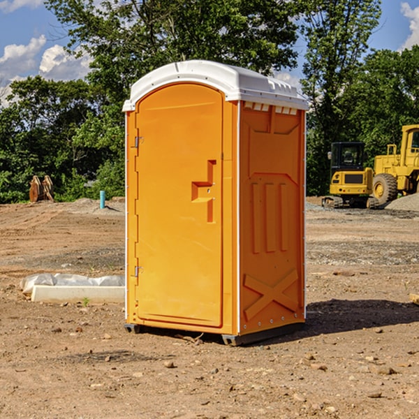 what is the maximum capacity for a single porta potty in Larned